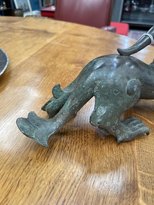 Lot 236 - A CHINESE BRONZE CHIMERA (BIXIE), QING DYNASTY