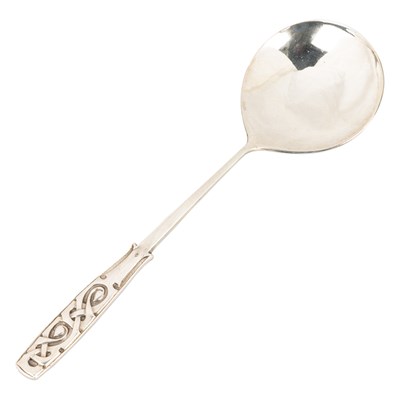 Lot 242 - ARCHIBALD KNOX (1864-1933) FOR LIBERTY & CO, A CYMRIC SILVER SPOON