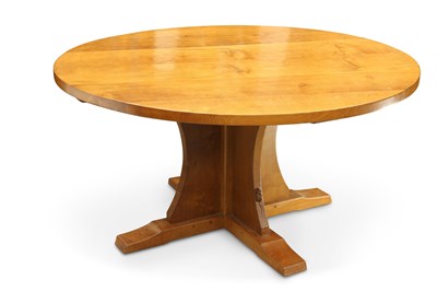 Lot 730 - ROBERT THOMPSON OF KILBURN, A MOUSEMAN OAK DINING TABLE