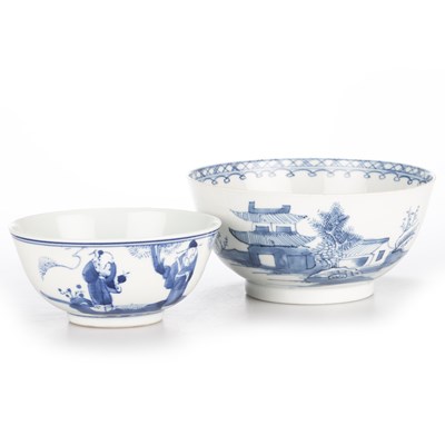 Lot 88 - TWO CHINESE BLUE AND WHITE PORCELAIN BOWLS