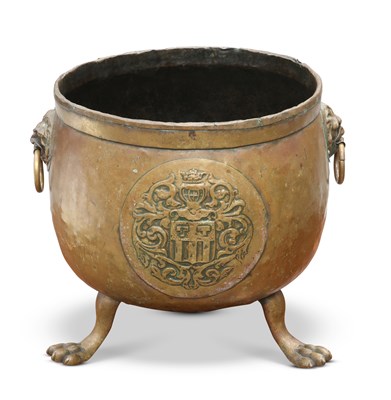 Lot 159 - A 19TH CENTURY BRASS JARDINIÈRE