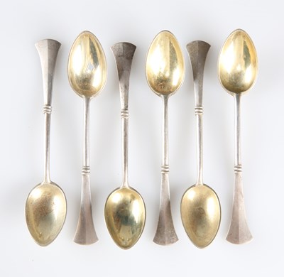 Lot 248 - A SET OF SIX LATE 19TH CENTURY RUSSIAN 84 ZOLOTNIK SILVER TEA SPOONS