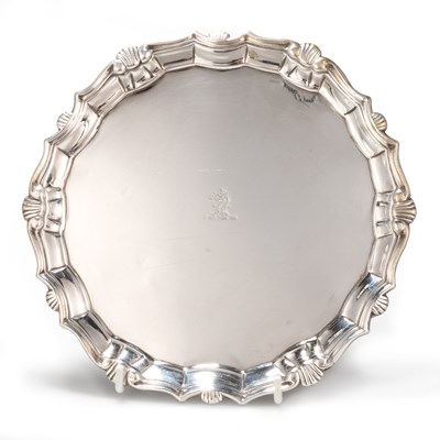 Lot 285 - A GEORGE II SILVER SALVER