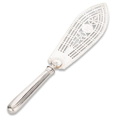 Lot 416 - A GEORGE III SILVER FISH SLICE