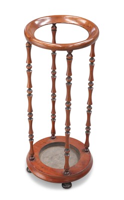 Lot 682 - A 19TH CENTURY MAHOGANY COUNTRY HOUSE STICKSTAND