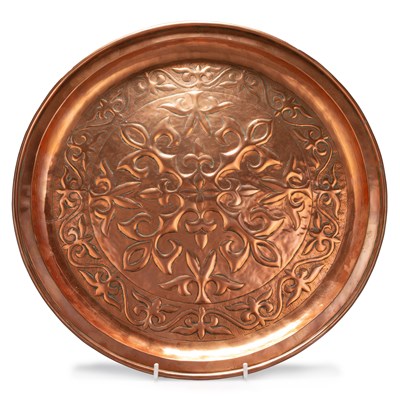 Lot 1090 - A KESWICK SCHOOL OF INDUSTRIAL ARTS COPPER TRAY