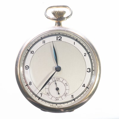 Lot 494 - A 9CT GOLD OPEN FACED POCKET WATCH