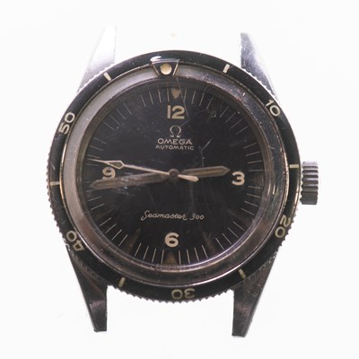 Lot 492 - A GENTS STEEL OMEGA SEAMASTER 300 AUTOMATIC WATCH HEAD