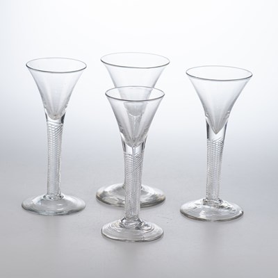 Lot 29 - FOUR 18TH CENTURY WINE GLASSES