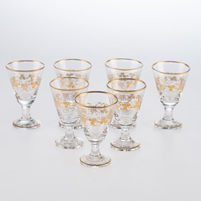 Lot 20 - A RARE SET OF SEVEN BACCARAT LIQUEUR GLASSES