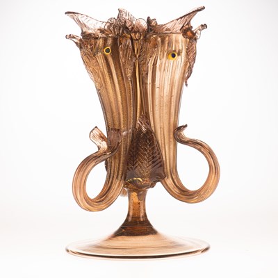 Lot 12 - A VENETIAN MURANO GLASS EPERGNE, 19TH CENTURY