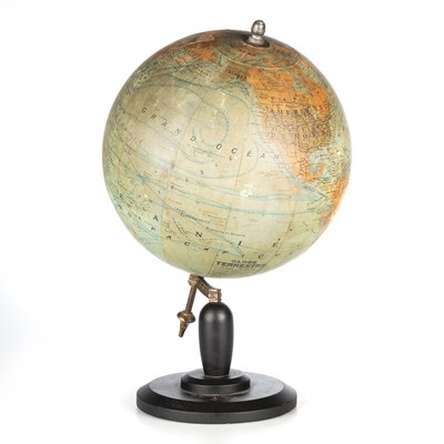Lot 515 - A FRENCH TERRESTRIAL TABLE GLOBE, J. FOREST, PARIS,  EARLY 20TH CENTURY
