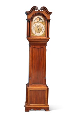 Lot 636 - A MAHOGANY 8-DAY LONGCASE CLOCK, BY RUSSELLS LTD OF LIVERPOOL, CIRCA 1900