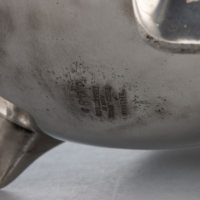 Lot 167 - ARCHIBALD KNOX (1864-1933) FOR LIBERTY & CO, A TUDRIC PEWTER AND ENAMEL ROSE BOWL