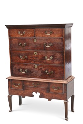 Lot 686 - 18TH CENTURY OAK CHEST ON STAND