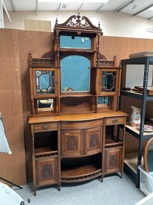 Lot 1241 - A VICTORIAN MAHOGANY PARLOUR CABINET, CIRCA 1880