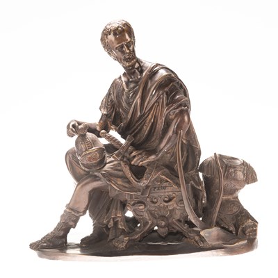 Lot 496 - A BRONZE FIGURE