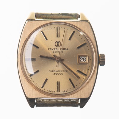 Lot 425 - A GENTS 18CT GOLD FAVRE LEUBA WATCH HEAD