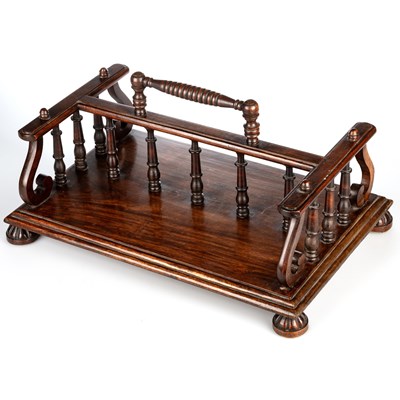 Lot 753 - A REGENCY ROSEWOOD BOOK TRAY