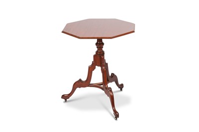 Lot 662 - A LATE 19TH CENTURY MAHOGANY TILT-TOP TRIPOD TABLE