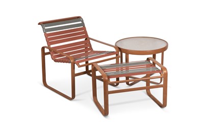 Lot 756 - A VINTAGE AMERICAN OUTDOOR LOUNGE SET, BY TROPITONE, CALIFORNIA