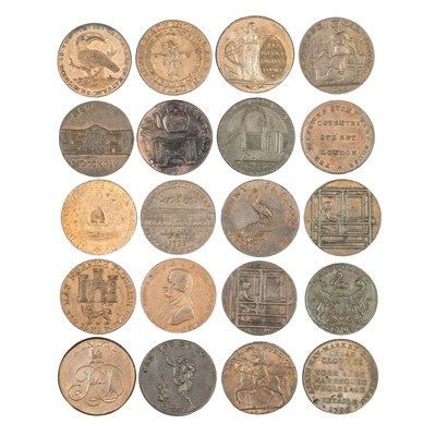 Lot 4 - A GROUP OF TWENTY 18TH/ 19TH CENTURY PROVINCIAL TOKENS
