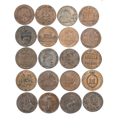 Lot 5 - A GROUP OF TWENTY 18TH/ 19TH CENTURY PROVINCIAL TOKENS