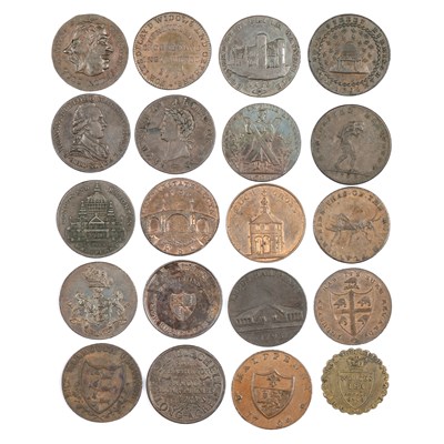 Lot 12 - A GROUP OF TWENTY 18TH/ 19TH CENTURY PROVINCIAL TOKENS