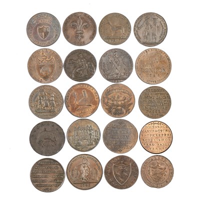 Lot 7 - A GROUP OF TWENTY 18TH/ 19TH CENTURY PROVINCIAL TOKENS