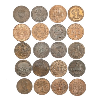 Lot 6 - A GROUP OF TWENTY 18TH/ 19TH CENTURY PROVINCIAL TOKENS