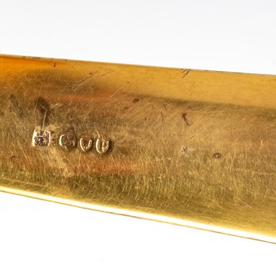 Lot 294 - A VICTORIAN SILVER-GILT SHOE HORN