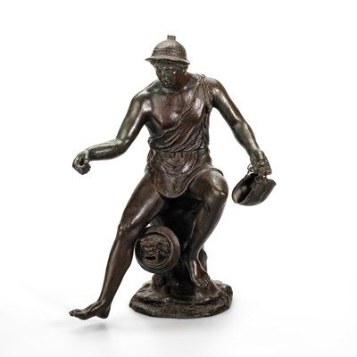 Lot 590 - AFTER THE ANTIQUE, AN ITALIAN BRONZE GRAND TOUR FOUNTAIN HEAD, NEAPOLITAN, 19TH CENTURY