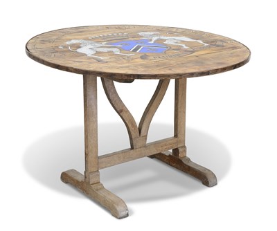 Lot 702 - A FRENCH FRUITWOOD WINE TASTING TABLE, 19TH CENTURY