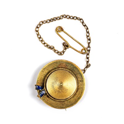 Lot 452 - A LATE 19TH CENTURY/ EARLY 20TH CENTURY YELLOW METAL NOVELTY BROOCH AND COMPASS