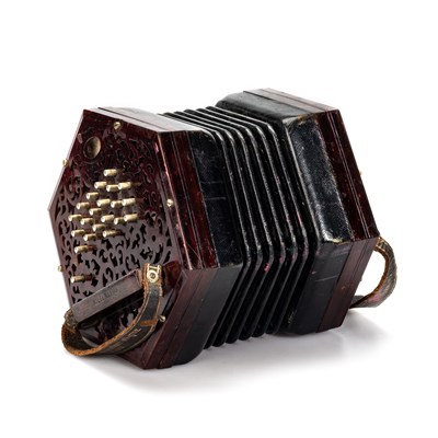 Lot 620 - A LACHENAL 40-BUTTON CONCERTINA