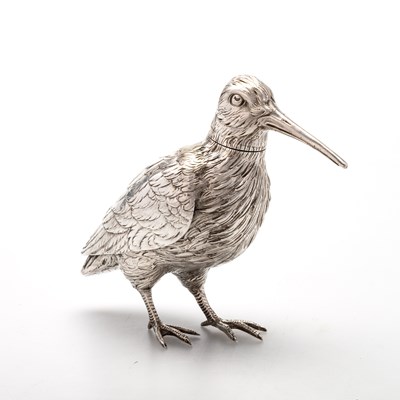 Lot 220 - A CONTINENTAL SILVER MODEL OF A SNIPE