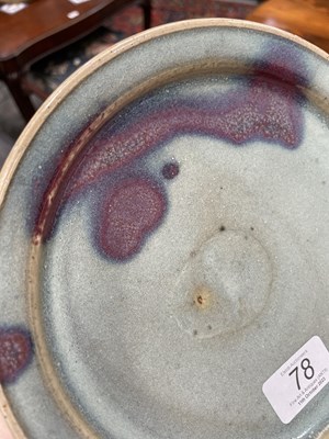 Lot 78 - A CHINESE JUN-TYPE PURPLE SPLASH DISH