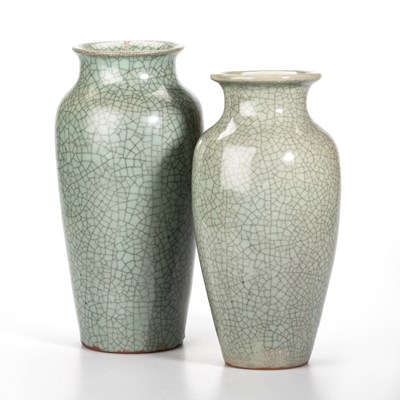 Lot 82 - TWO LARGE CHINESE GUAN-TYPE VASES, PROBABLY QING DYNASTY, 18TH/19TH CENTURY
