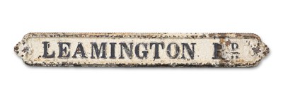 Lot 621 - A PAINTED CAST IRON LEAMINGTON ROAD STREET SIGN