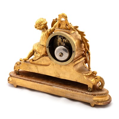 Lot 661 - A FRENCH GILT-BRONZE MANTEL CLOCK, CARLHIAN & CORBIERE, THIRD QUARTER OF THE 19TH CENTURY
