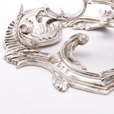 Lot 267 - A FINE PAIR OF CAST IRISH SILVER CANDLESTICKS