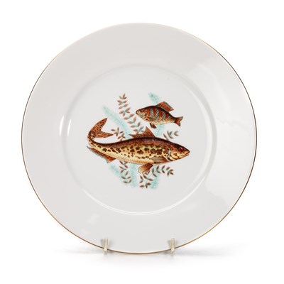 Lot 51 - RICHARD GINORI (ITALY), A FISH PATTERN DINNER SERVICE, LATE 1960S