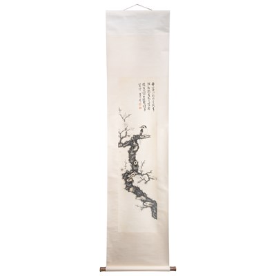 Lot 181 - AFTER XIE ZHILIU (20TH CENTURY), PLUM BLOSSOM AND BIRD