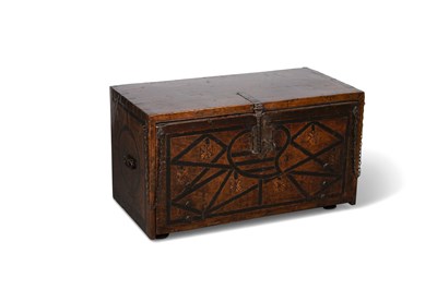 Lot 710 - A MID-17TH CENTURY WALNUT AND EBONISED VARGUENO, SPANISH OR SPANISH COLONIAL