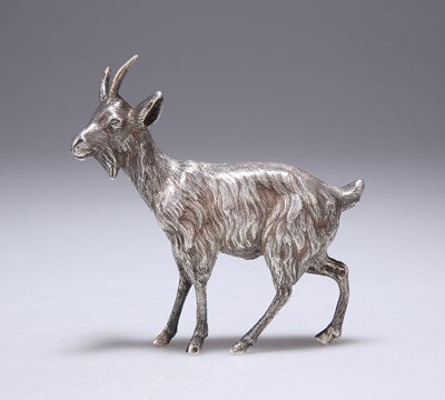 Lot 199 - AN ELIZABETH II SILVER MODEL OF A GOAT