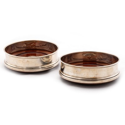 Lot 296 - A PAIR OF ELIZABETH II SILVER COASTERS