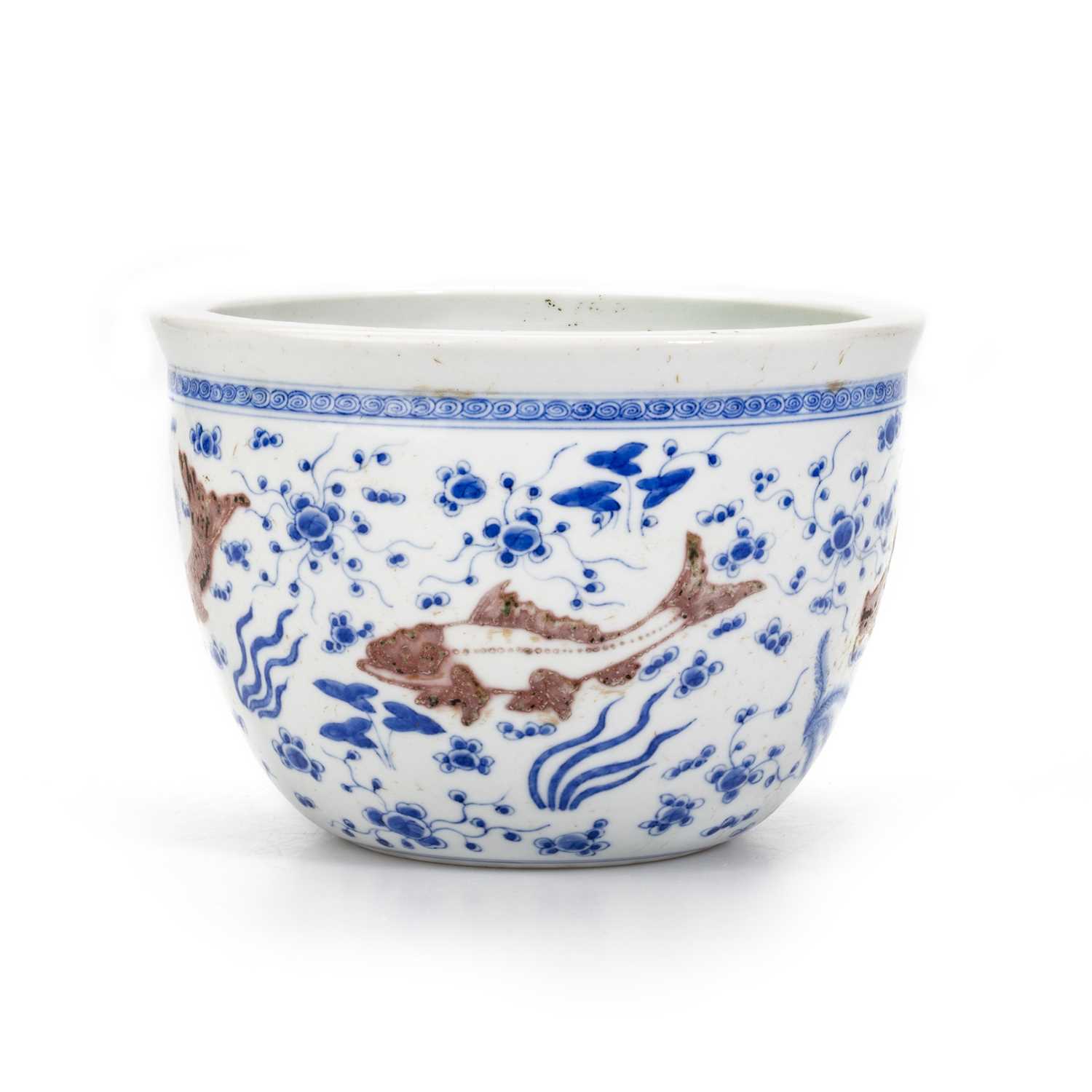 Lot 129 A Chinese Copper Red And Underglaze Blue