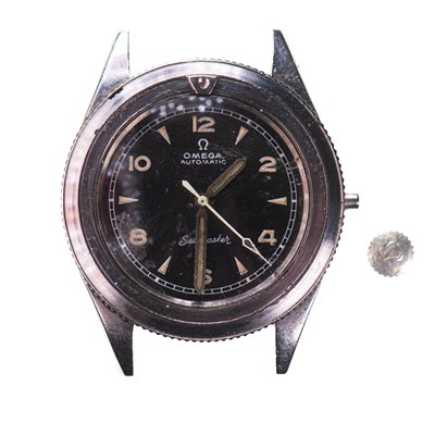 Lot 440 - A GENTS STEEL OMEGA SEAMASTER WATCH HEAD