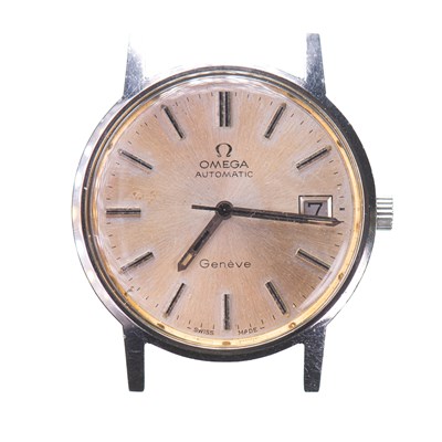 Lot 436 - A GENTS STEEL OMEGA GENEVE WATCH HEAD