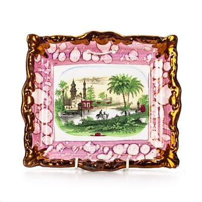 Lot 67 - A SUNDERLAND LUSTRE PLAQUE